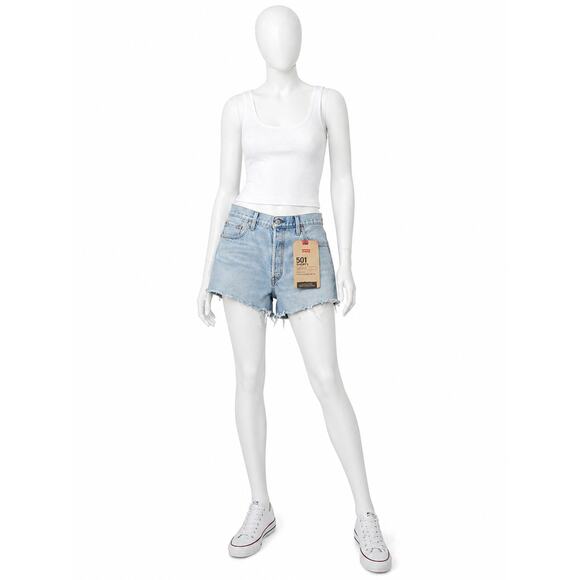 Levi's Pants - Levis 501 Cutoff Shorts Womens 34 Light Wash Distressed Raw Hem Y2K NWT